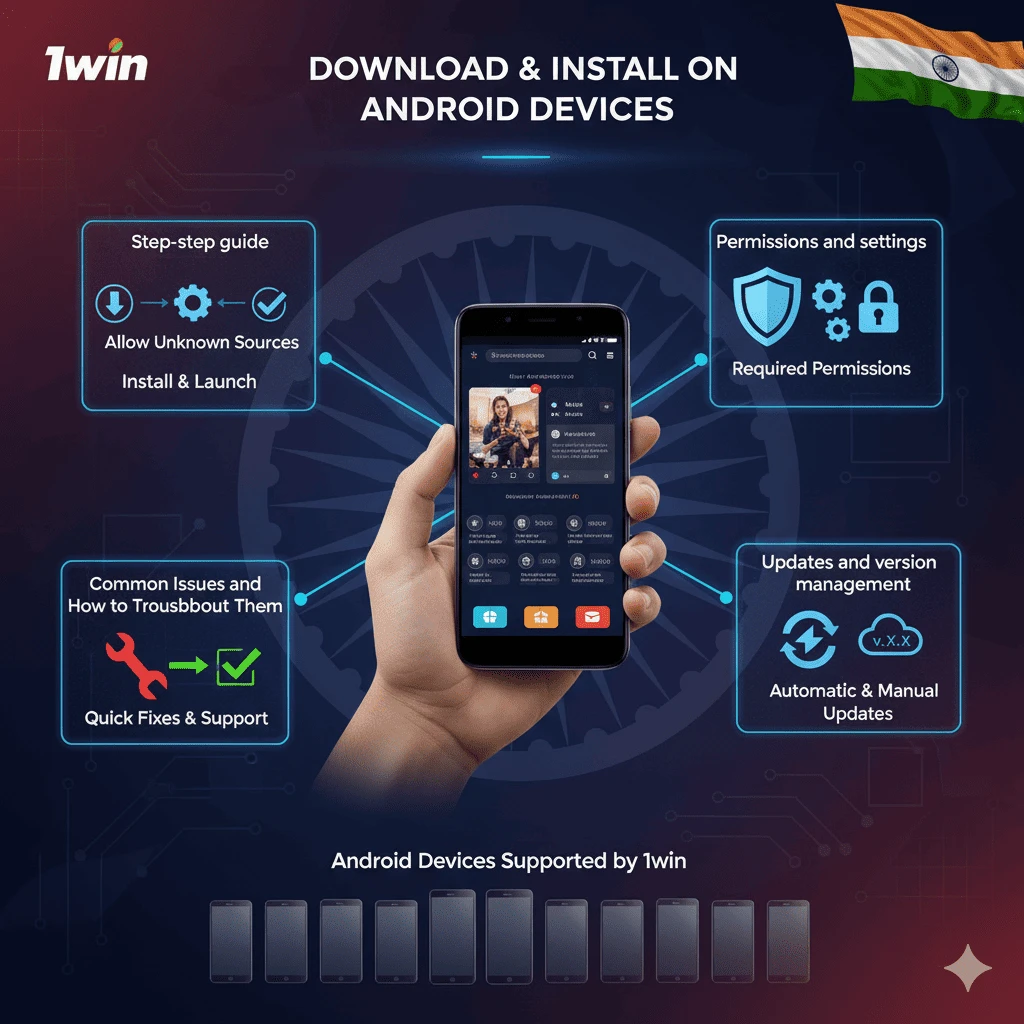 1win India Android Download & Install Step-by-step guide to download and install the 1win India app on Android devices