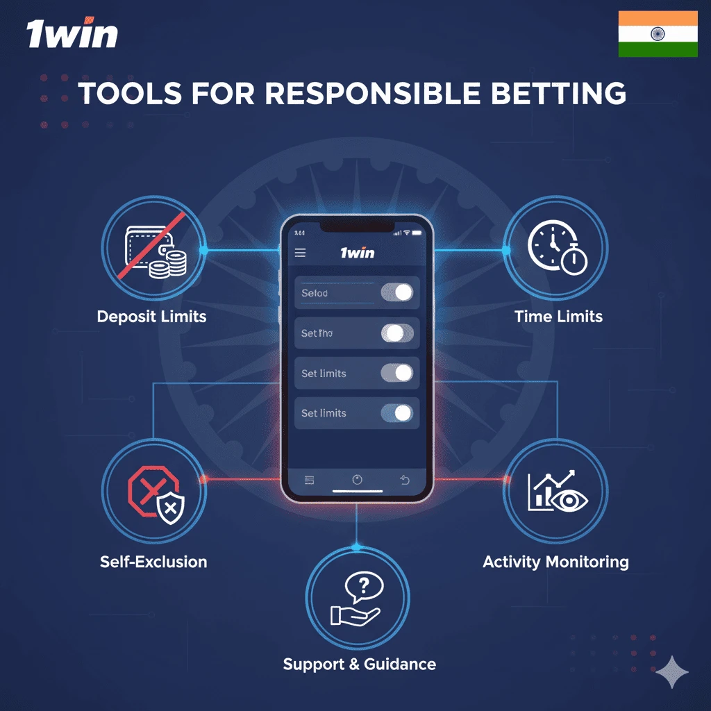 Access 1win India’s tools designed to help players practice safe and responsible betting